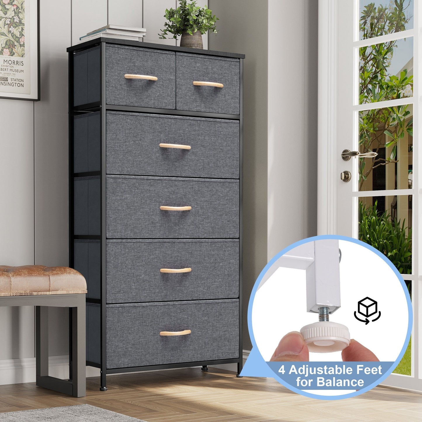 6-drawer Chest Vertical Dresser Storage Tower by Crestlive Products