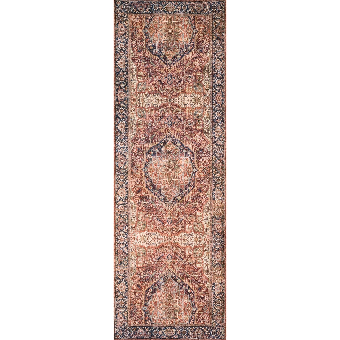 Alexander Home Isabelle Traditional Vintage Border Printed Area Rug