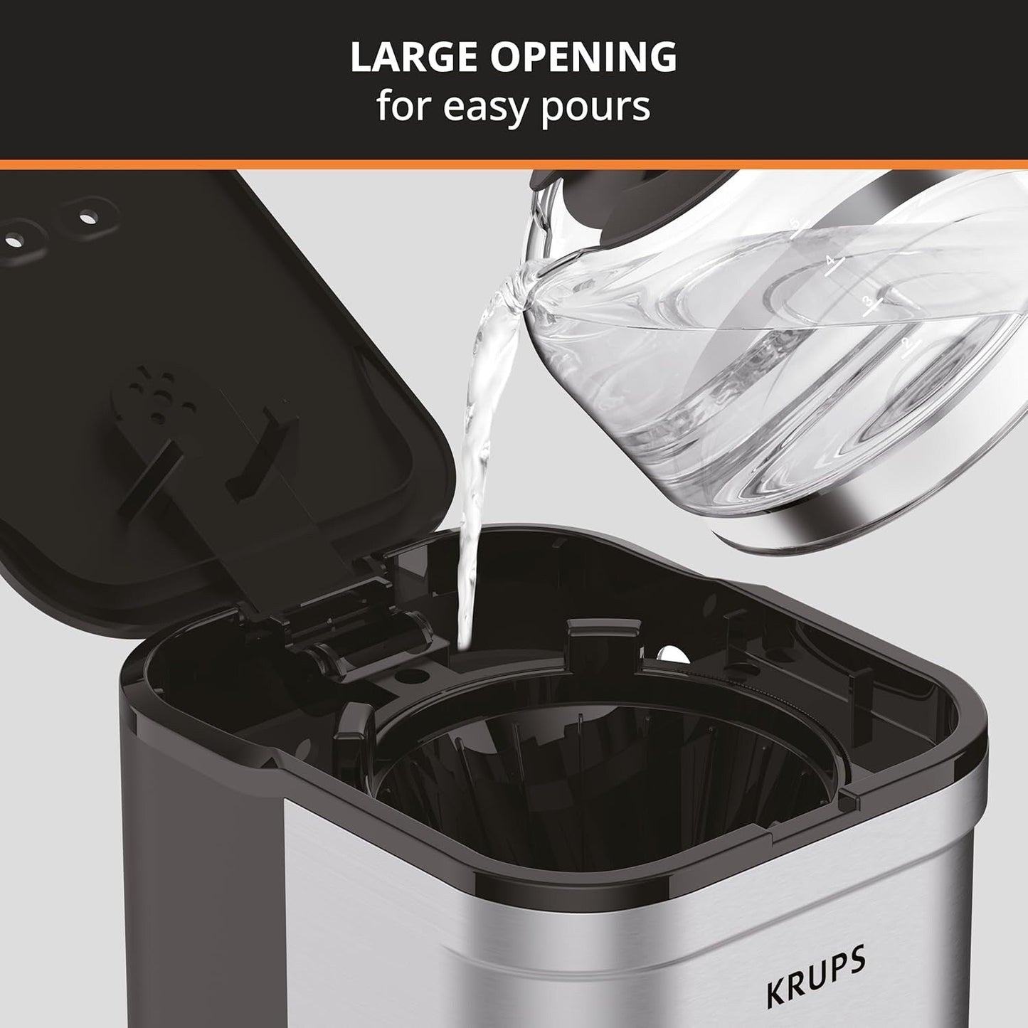 Compact 5-Cup Coffee Maker, Stainless Steel, Pause & Brew, Keep Warm, Reusable Filter, Drip-Free Carafe
