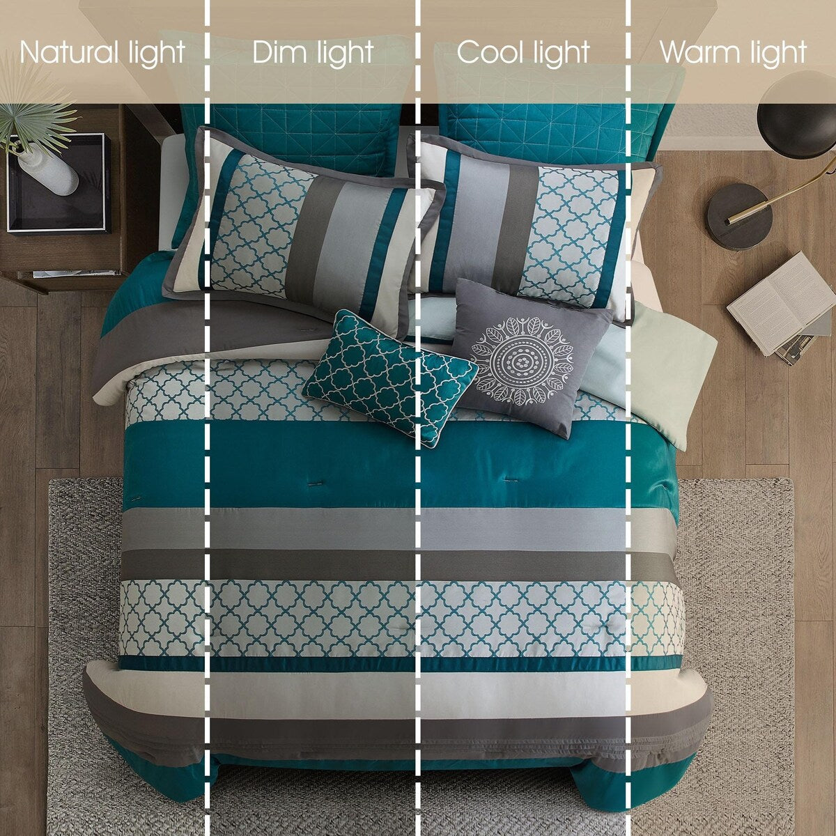 Nanshing Avalon Trellis 8-Piece Moroccan Print Comforter Set