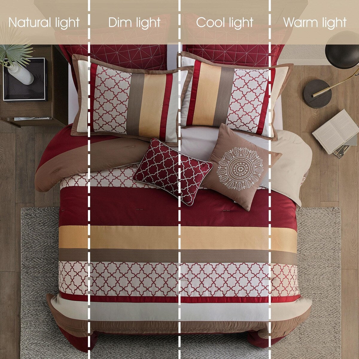 Nanshing Avalon Trellis 8-Piece Moroccan Print Comforter Set