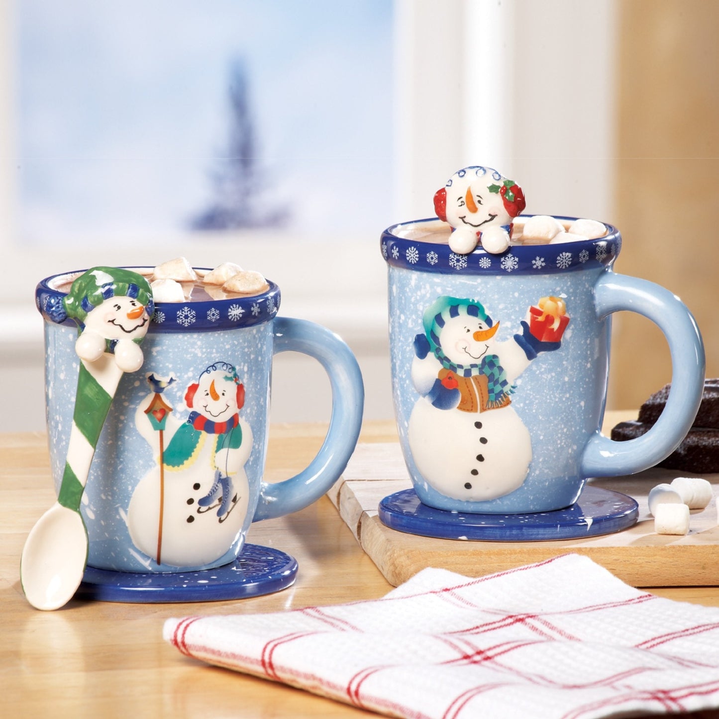 Coffret cadeau tasse et cuillère bonhomme de neige