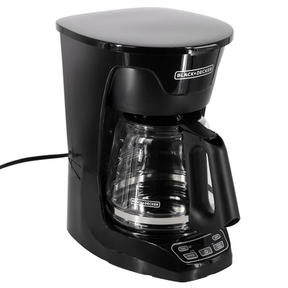 Cafetière programmable Black and Decker 12 tasses avec technologie Vortex, noire