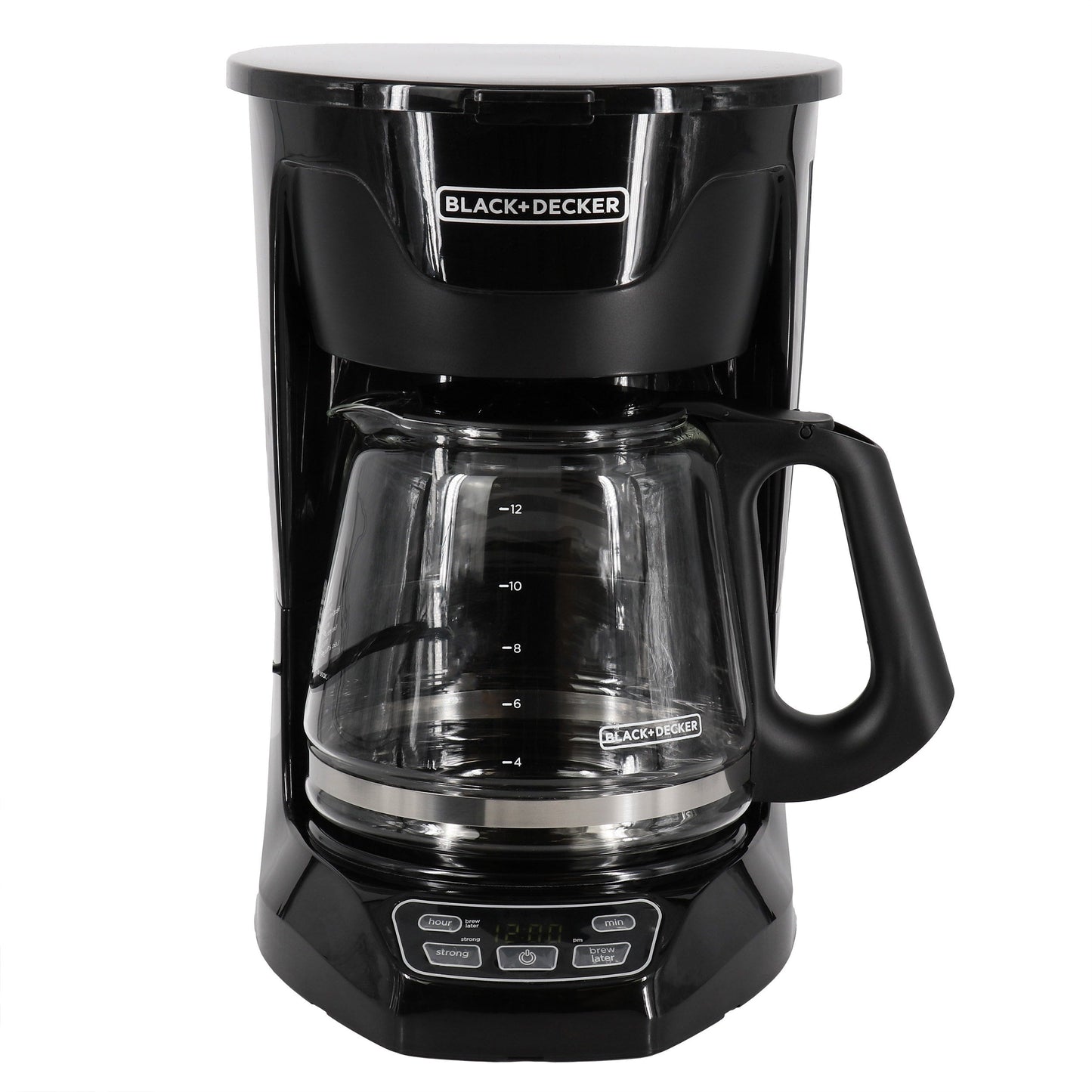 Cafetière programmable Black and Decker 12 tasses avec technologie Vortex, noire