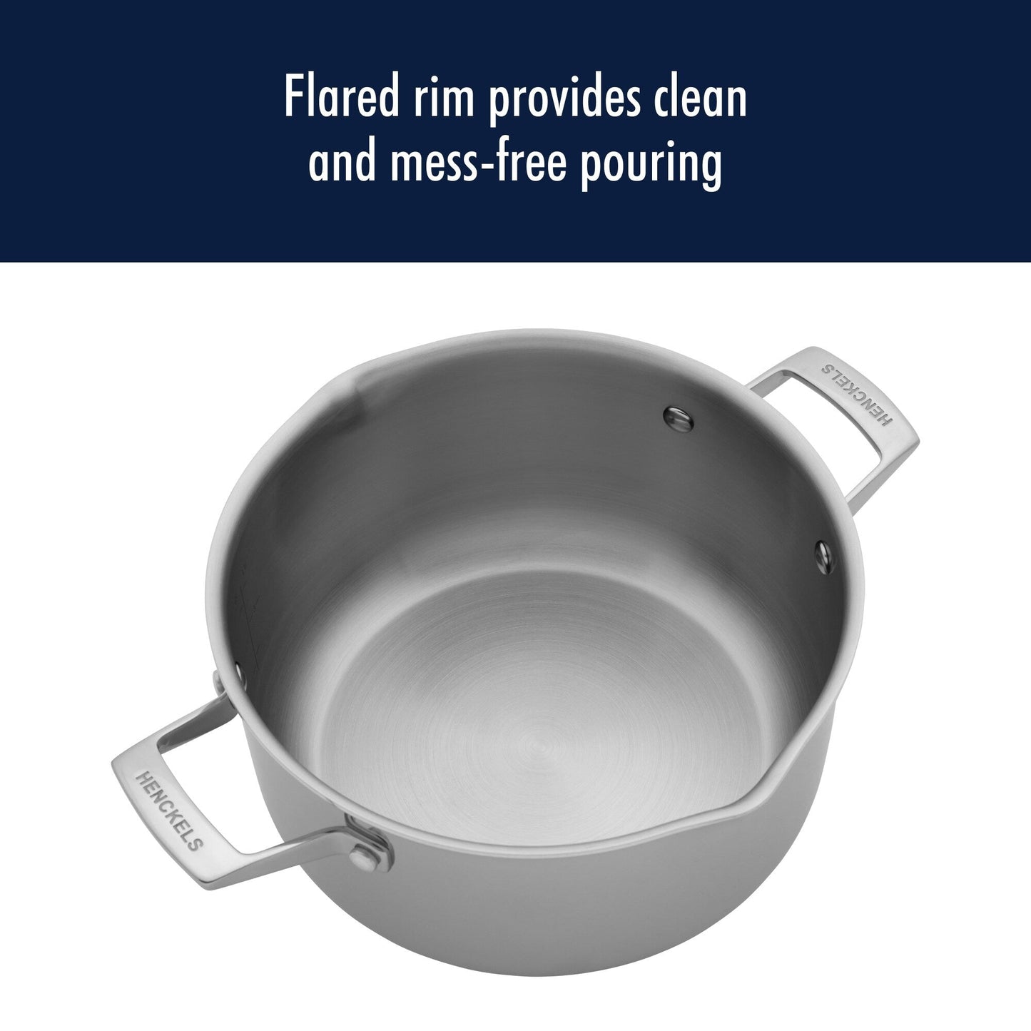 Cocotte en acier inoxydable Henckels Clad H3 de 6 pintes avec couvercle