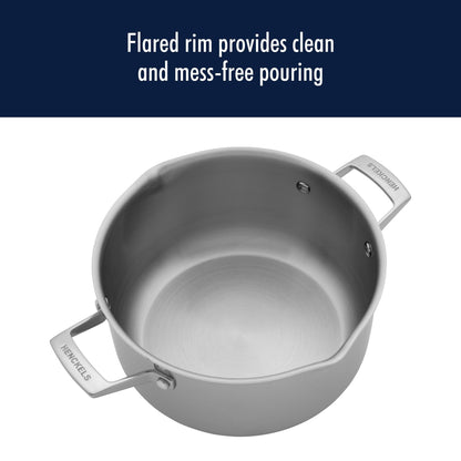 Cocotte en acier inoxydable Henckels Clad H3 de 6 pintes avec couvercle