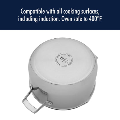 Cocotte en acier inoxydable Henckels Clad H3 de 6 pintes avec couvercle