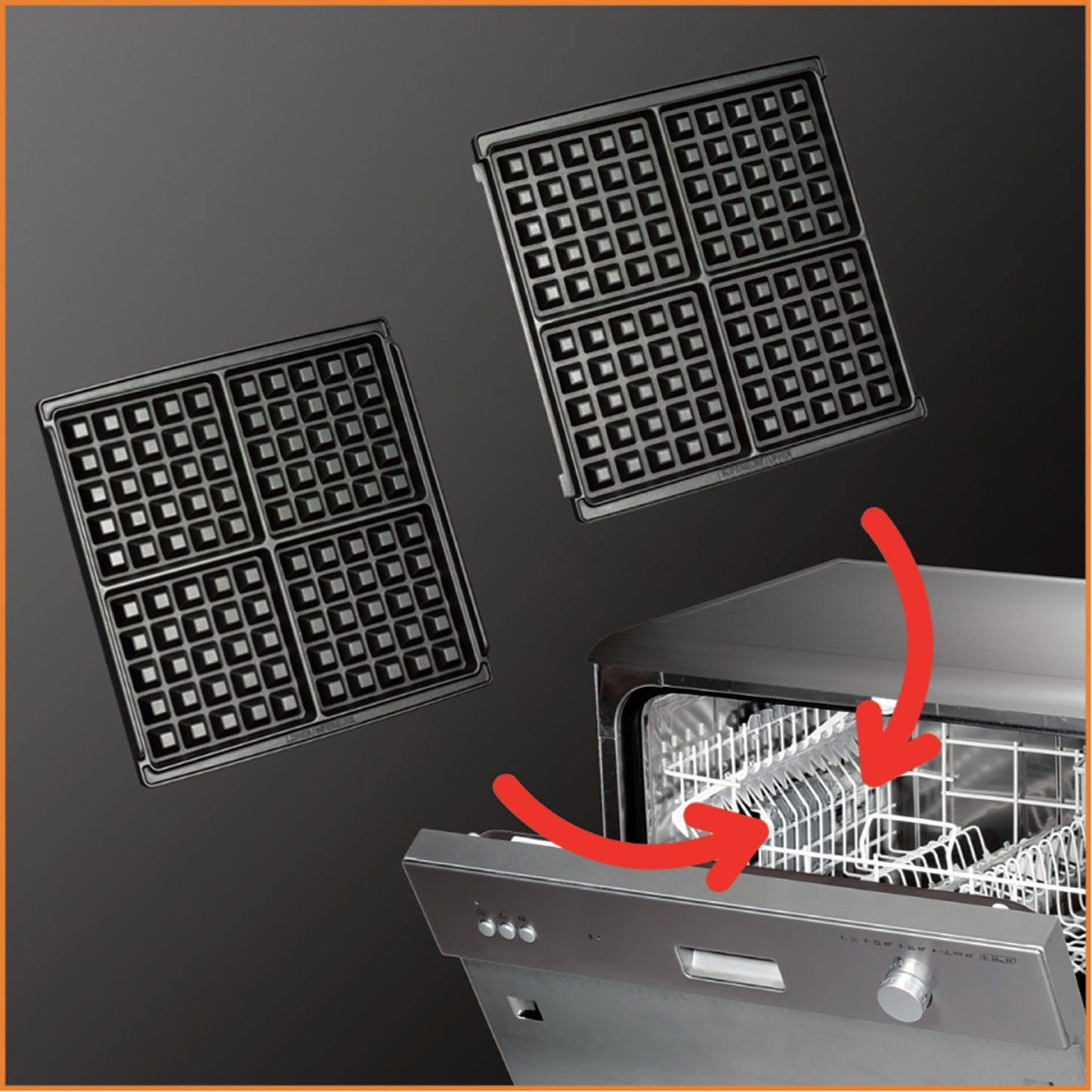 KRUPS 4 Slice Belgian Waffle Maker
