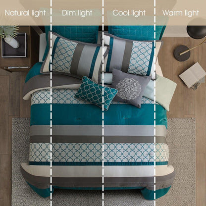 Nanshing Avalon Trellis 8-Piece Moroccan Print Comforter Set