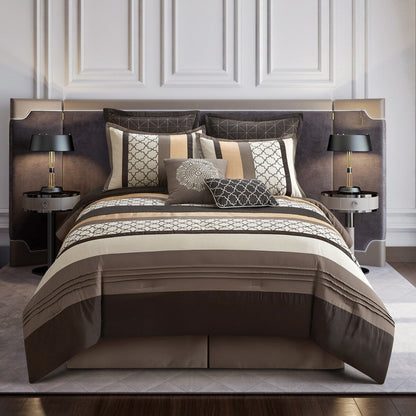 Nanshing Avalon Trellis 8-Piece Moroccan Print Comforter Set