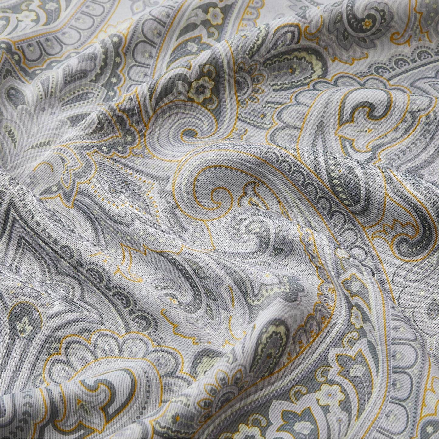 HLC.me Paris Paisley Print Light Reducing Filtering Grommet Window Curtain Panels - Set of 2