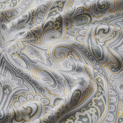 HLC.me Paris Paisley Print Light Reducing Filtering Grommet Window Curtain Panels - Set of 2