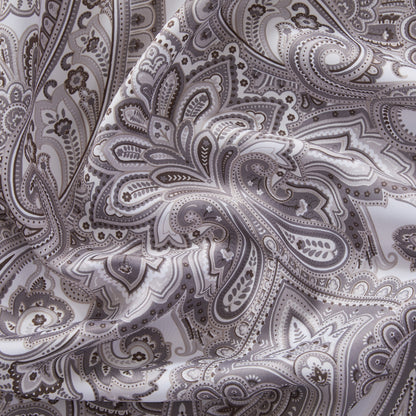 HLC.me Paris Paisley Print Light Reducing Filtering Grommet Window Curtain Panels - Set of 2