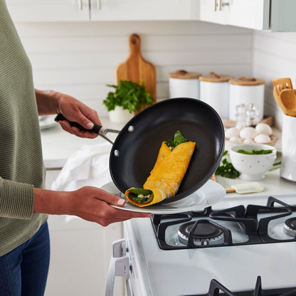 Batterie de cuisine antiadhésive anodisée dure Select by Calphalon, ensemble de 14 pièces