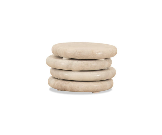 Sous-verres ronds en marbre Savina - 4 pièces